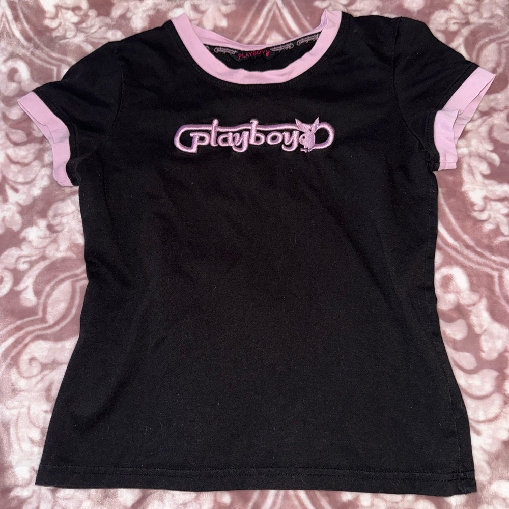 Vintage original Playboy baby tee with embroidered logo